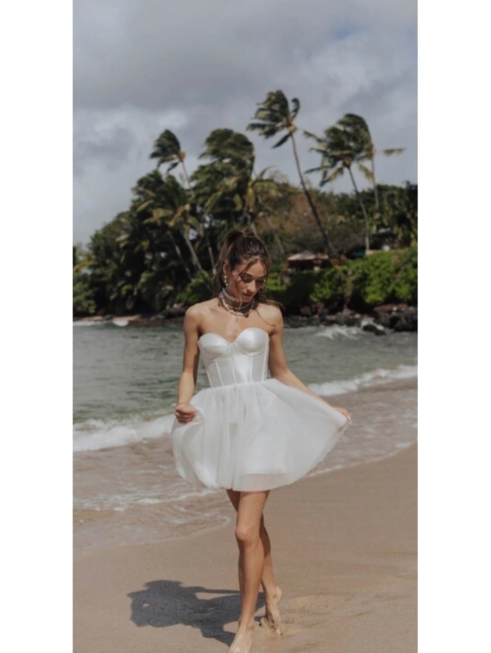 Untamed Petals Halsey Mini Bridal Dress Bachelorette NWT